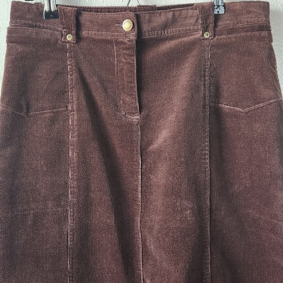 WOOLRICH Brown Vintage Corduroy A-Line Skirt - 10 - Picture 4 of 15